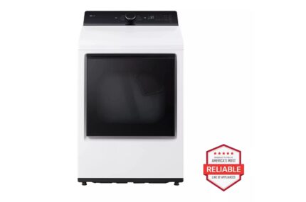 LG 7.3 cu. ft. Ultra Large Capacity Rear Control Gas Dryer with LG EasyLoad(TM) Door and AI Sensing DLG8401WE (a4ljupc52u5m)