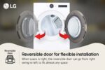 LG 7.4 cu. ft. Ultra Large Capacity Smart Front Load Gas ENERGY STAR Dryer with Sensor Dry & Steam Technology DLGX5501W (a4lj66cgf96d) (4)