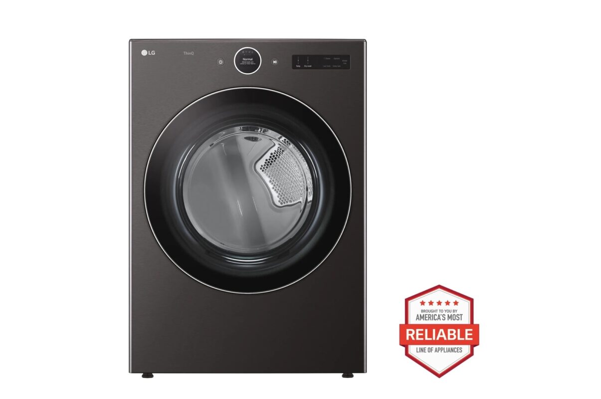 LG 7.4 cu. ft. Ultra Large Capacity Smart Front Load Gas Dryer with Built-In Intelligence & TurboSteam(R) DLGX6701B (a4lggzmkxlsn)