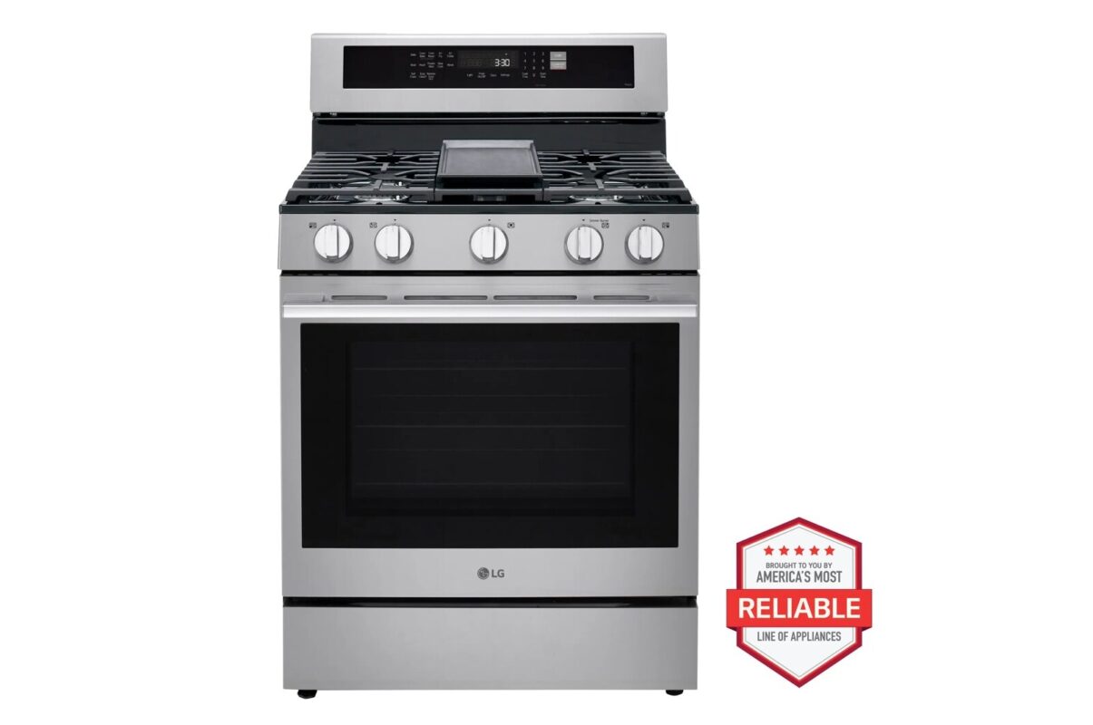LG 6.3 cu. ft. Smart Wi-Fi Enabled Probake Convection(R) Gas Range with Air Fry & EasyClean(R) LRGN6325X (a4lj64xi3yk9)