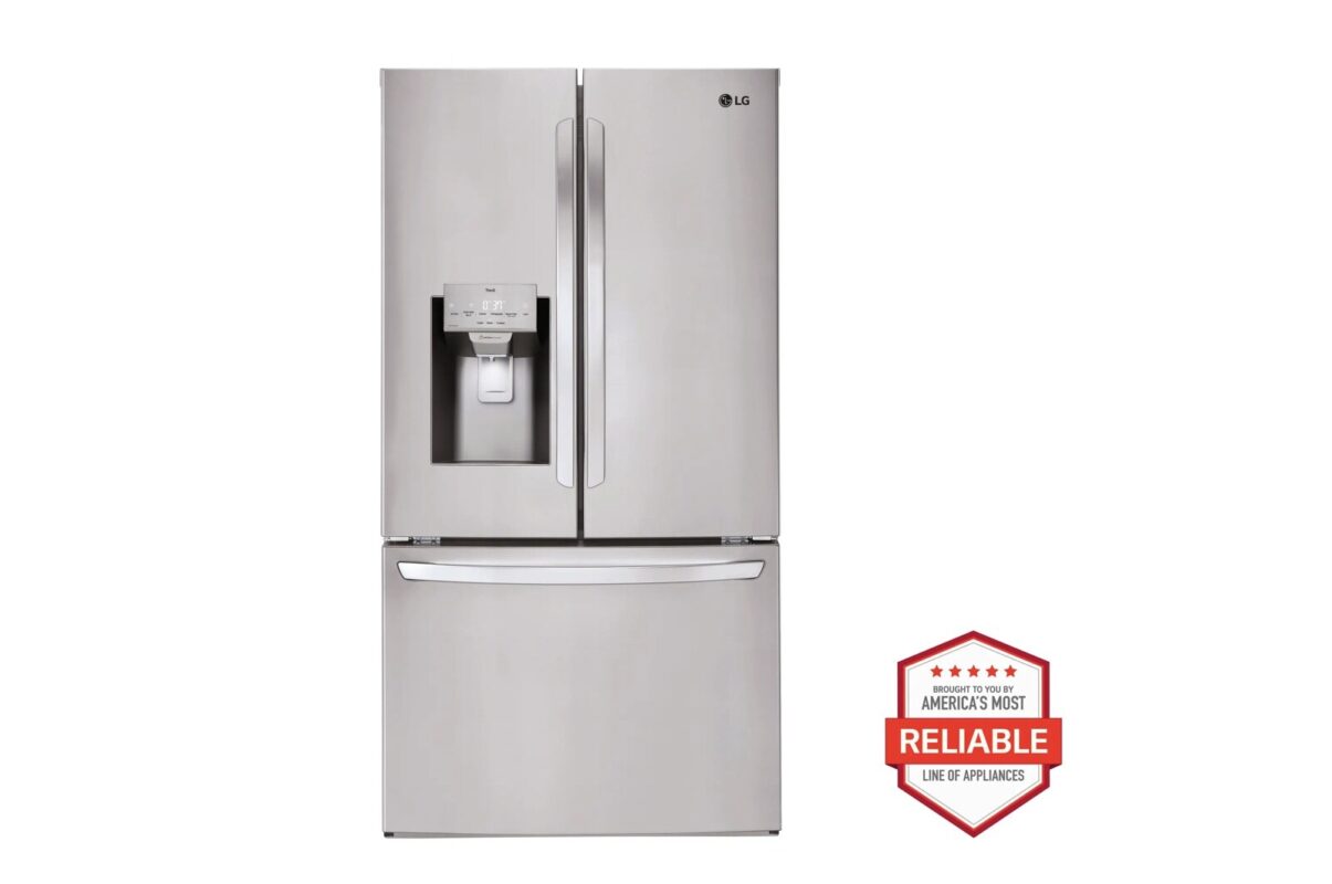 LG 28 cu. ft. 3 Door French Door, Standard Depth Refrigerator with Dual Ice Makers LHFS28XBS (a4lznrim5kmh)