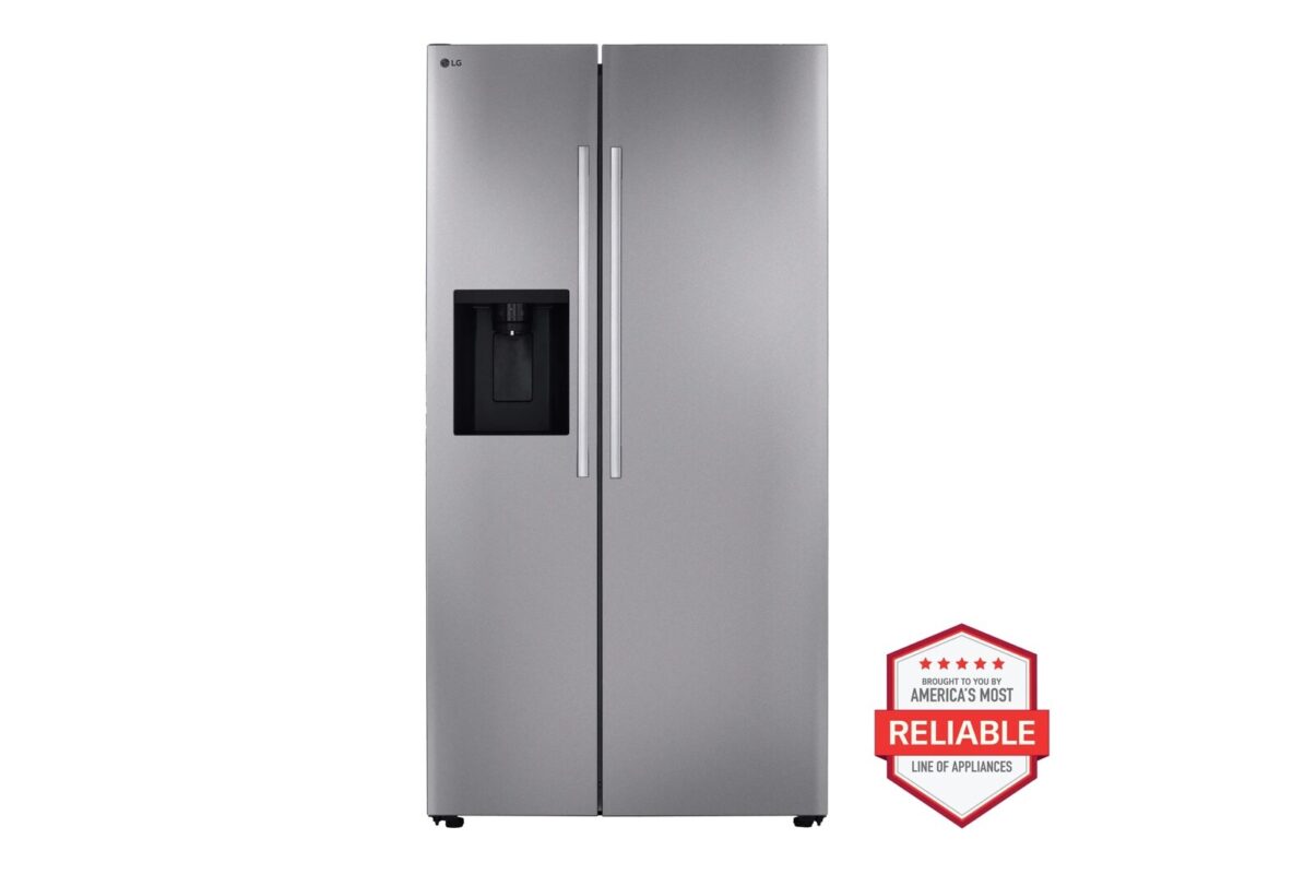 LG 27 cu. ft. Standard-Depth, Side-by-side Refrigerator, with Ice and Water and Bar Handle Design LS27T3230S (a4lm4km8gyso)
