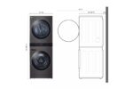 LG Single Unit Front Load LG WashTower(TM) with Center Control(TM) 4.5 cu. ft. Washer and 7.4 cu. ft. Gas Dryer WKGX201HBA (S53511A2699WT58NG) (5)