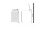 LG 4.3 cu. ft. Ultra Large Capacity Top Load Washer with 4-Way(TM) Agitator & TurboDrum(TM) Technology WT7005CW (a4leh32g1ycd) (4)