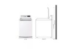 LG 5.3 cu. ft. Mega Capacity Smart Wi-Fi Enabled Top Load Washer with 4-Way(TM) Agitator & TurboWash3D(TM) Technology WT7405CW (a4liynku3t5b) (4)