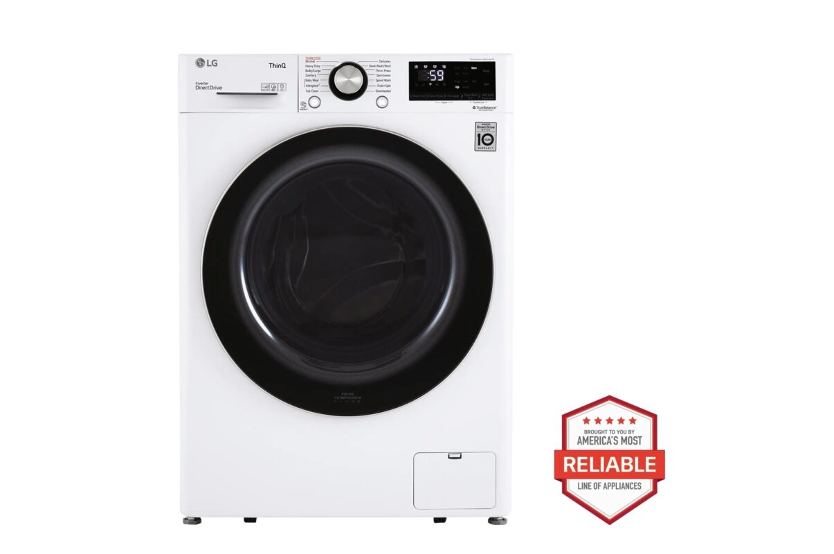 LG 2.4 cu. ft. Smart Wi-Fi Enabled Compact Front Load Washer with Built-In Intelligence WM1455HWA (a4l4wxsnvii3)