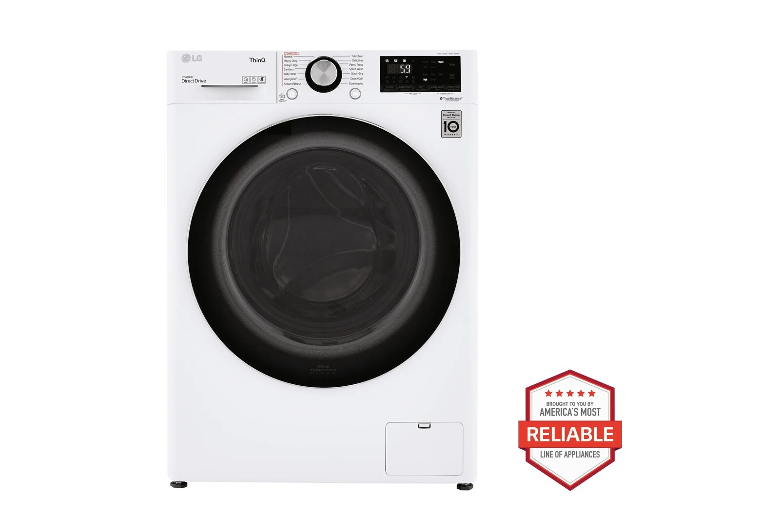 LG 2.4 cu. ft. Smart Wi-Fi Enabled Compact Front Load All-In-One Washer/Dryer Combo with Built-In Intelligence WM3555HWA (S33738A1799DR54S)