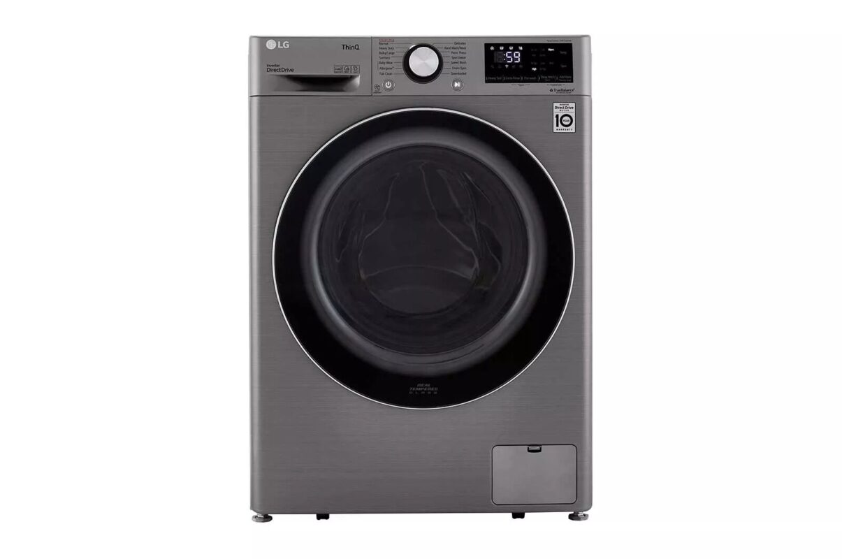 LG 2.4 cu.ft. Smart wi-fi Enabled Compact Front Load Washer with Built-In Intelligence WM1455HVA (S30191A1399WA62S)